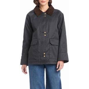 New Sanctuary Waxed Barn Jacket In Black Sz L $175